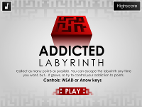 Addicted Labyrinth menu screen