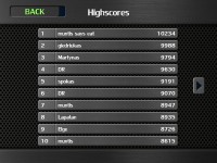Guess the Car: Supercars highscores screen (leaderboard). Powered by TurboMask.